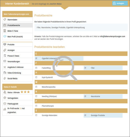 Interner Kundenbereich